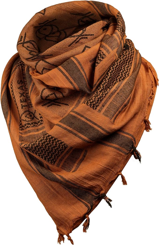 Texas Bushcraft Tactical Shemagh - Authentic Keffiyeh 100% Cotton for your Camping, Hiking and Backpacking Gear
