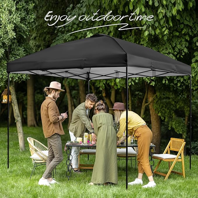 Canopy Replacement Top Cover for 10x10ft Pop Up Canopy Tent with Air Vent, Waterproof UV Protection - for Outdoor, Patio, Event, Garden (Black)