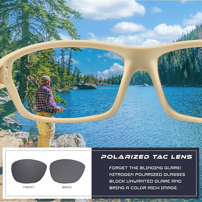 Nitrogen Polarized Wrap Around Sport Sunglasses for Men Women UV400 Driving Fishing Running Sun Glasses