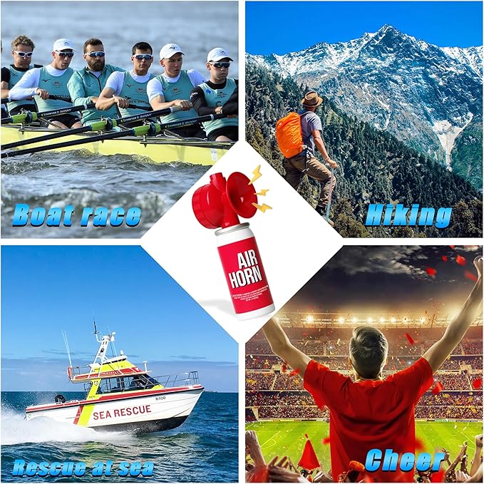 1.4oz boat Air horn, Loud Mini Safety Air Horn Can, Sports Event Starting Horn, Mini Small Compressed Blow Fog Bear Air Horn, Celebrate Victory(Red)…