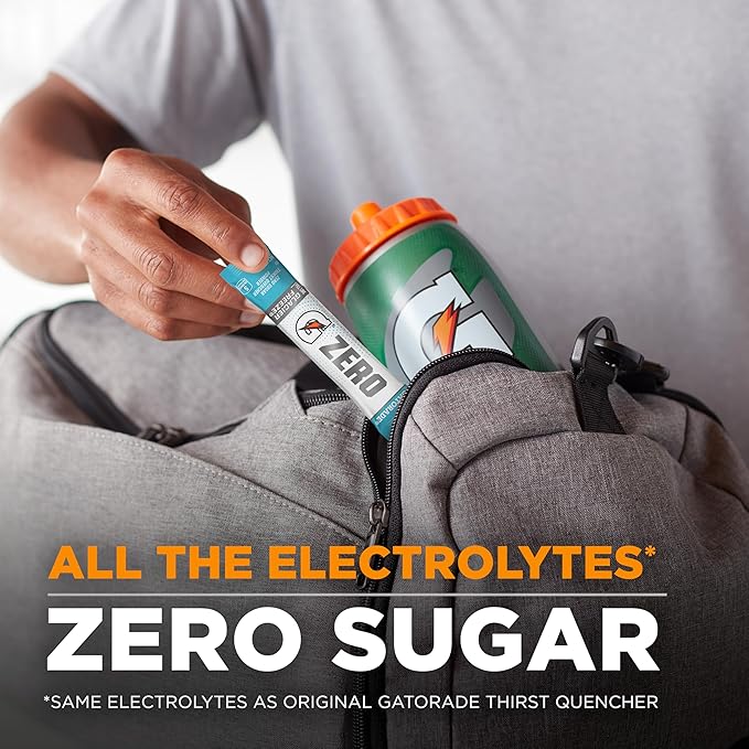 Gatorade G Zero Sports Drink Mix Powder Packets, 3 Flavor Frost Variety Pack, Electrolyte Powder Drink Mix for Hydration, Zero Sugar, 30 Total Packets