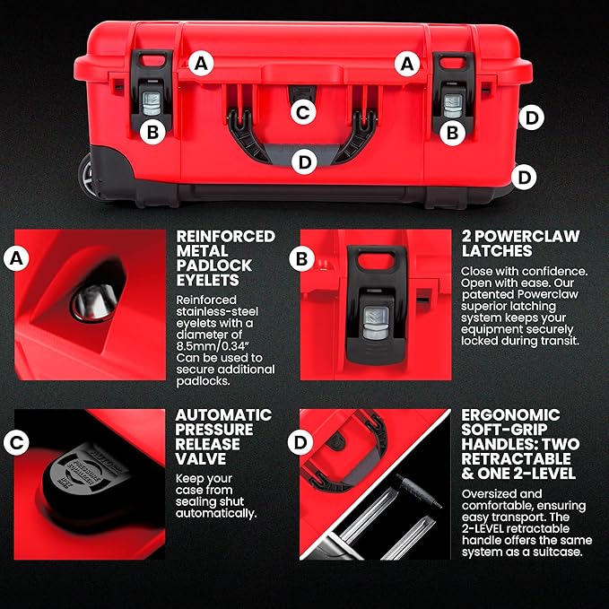 NANUK Wheeled Series 935 Lightweight NK-7 Resin Waterproof Protective Case