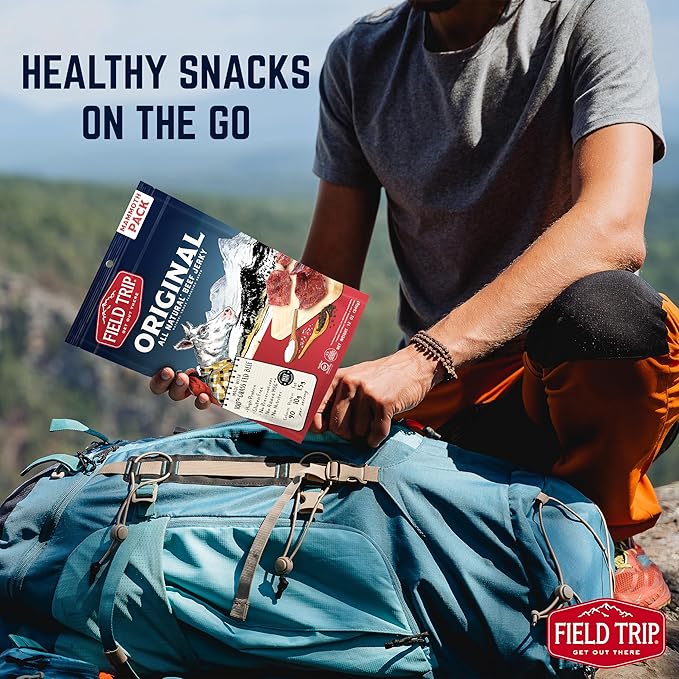 Field Trip Beef Jerky, Gluten Free Jerky, Low Carb, Healthy High Protein Snacks with No Nitrates, Made with All Natural Ingredients, Original, 12oz Bulk Bag