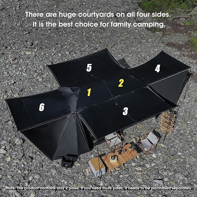 4-6-8 Person Instant Cabin Tent for Camping 60s Easy Setup Large Family Camping Tent for Outdoor