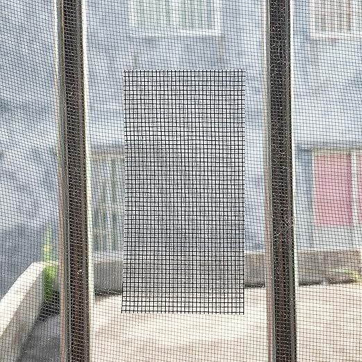 Screen Repair Tape, Extra Wide 16FT, Black, Adhesive & Waterproof, Fiberglass, fix for Screen Door and Window Screen, (4 INCH X 16.5 FT)