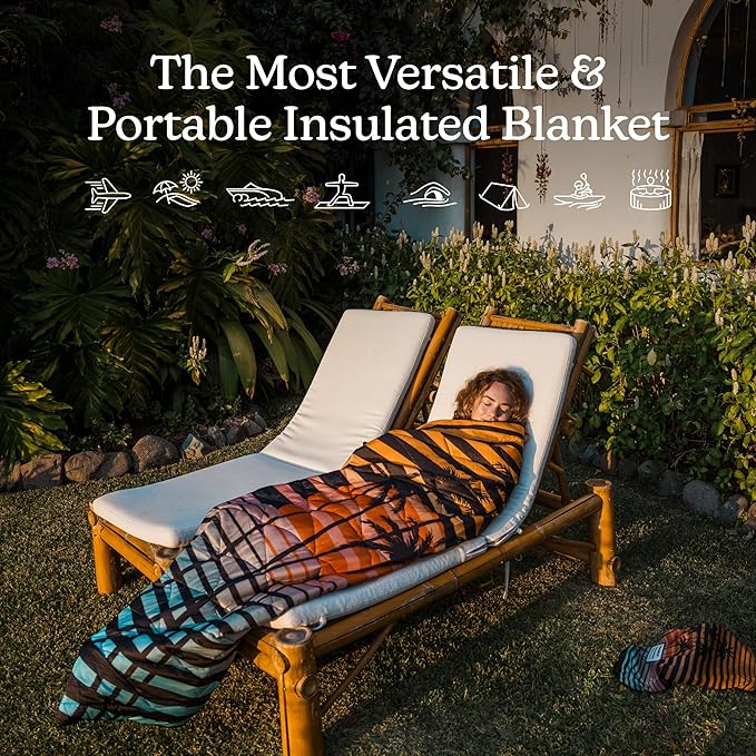 Nomadix Puffer Blanket – Water-Resistant, Eco-Friendly Insulated Blanket with Snaps for Camping, Beach, and Travel, Made from Recycled Materials