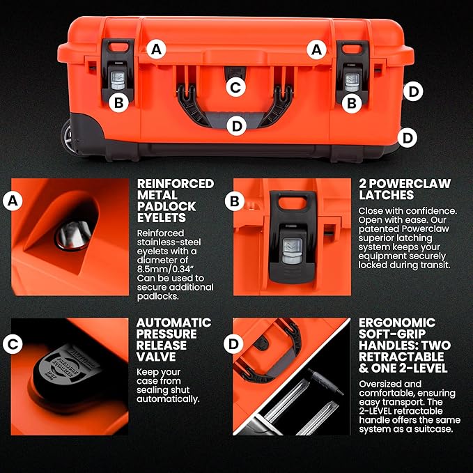 NANUK Wheeled Series 935 Lightweight NK-7 Resin Waterproof Protective Case