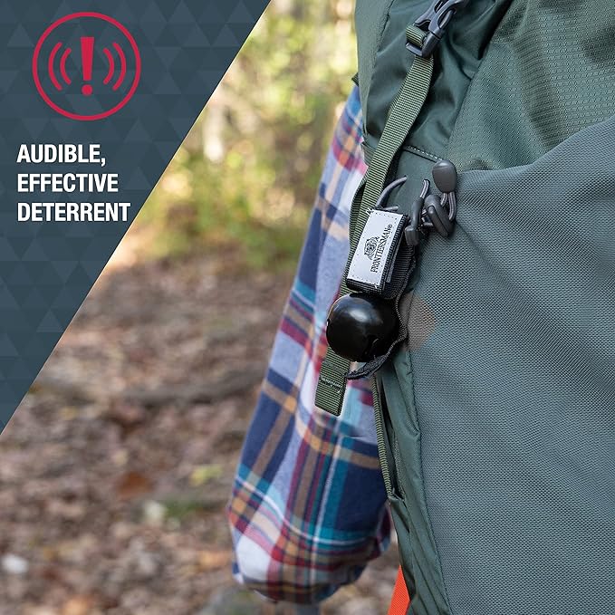 SABRE Frontiersman Bear Bell, Magnetic Silencer, Durable Hook and Loop Strap Attachment, Helps To Prevent Startling Bears While Hiking