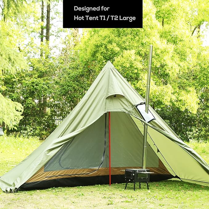 Inner Mesh for T1 T2 Large Size Tipi Hot Tent with Bathtub Bottom (Half Octagonal, Large)