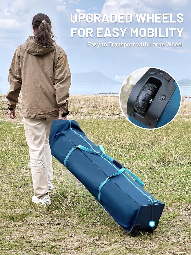 TIMBER RIDGE 4/6/8 Person Instant Pop Up Cabin Tent, Easy 60 Second Setup, Weather Resistant Camping Family Hub Tent with Rain Fly and Carry Bag for Outdoor Camping