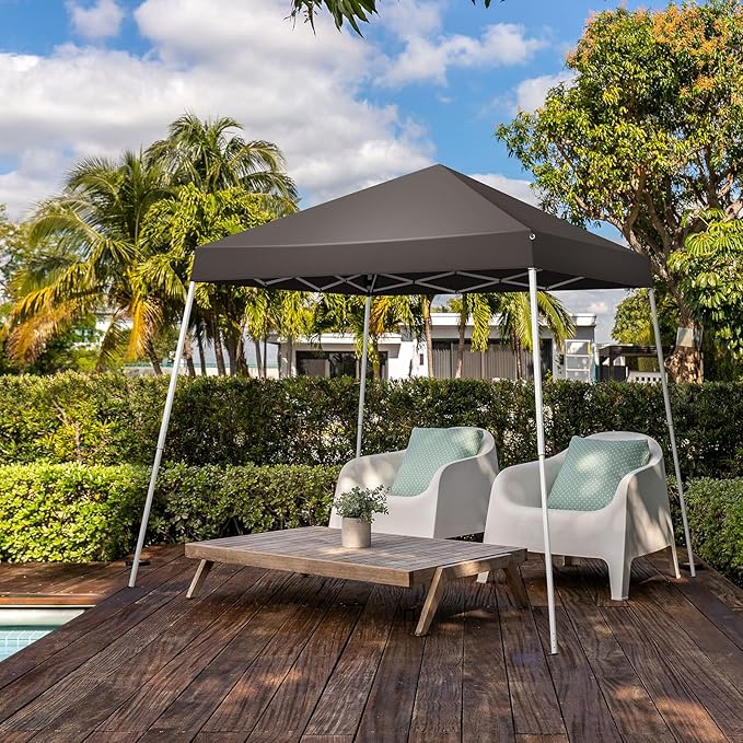 Outvita Canopy 6x6' Pop Up Commercial Instant Gazebo Tent, Waterproof & UV Protection Canopy Tent with Slant Legs for Party Wedding Birthday BBQ Events