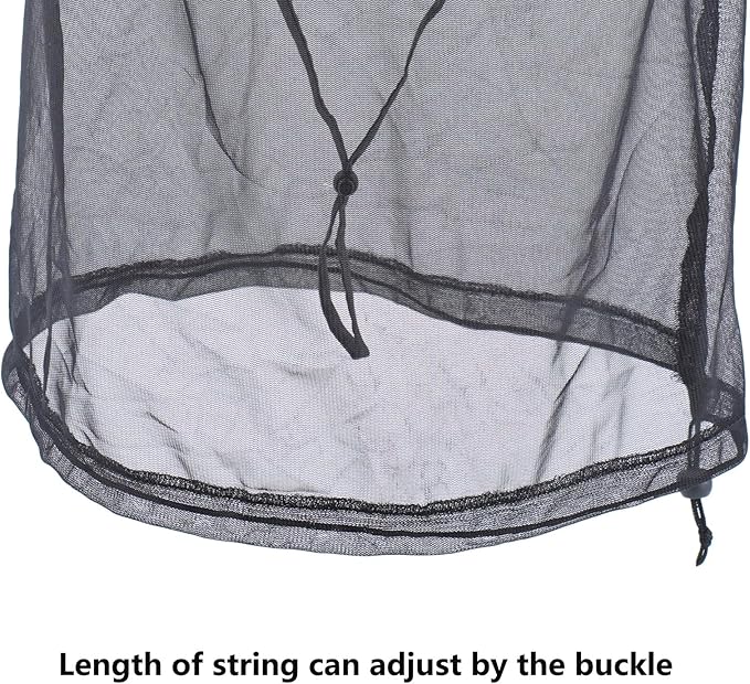 Mosquito Head Net Hat Sun Safari Hats with Hidden Net Mesh Mask for Fishing Hiking Camping Climbing