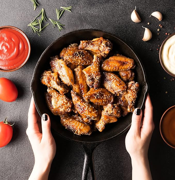 Utopia Kitchen Cast iron Skillets 3 Piece Set, Chefs Pan, Pre Seasoned Cast iron Skillets, 6, 8 & 10 Inches, Easy Use in the Oven, Stove, Grill, or Campfire, Black