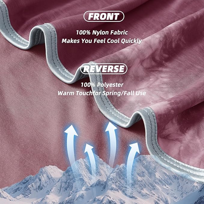 inhand Cooling Blanket Queen Size (90"x90"), Cooling Blankets for Hot Sleepers, Absorbs Heat to Keep Adults Cool for Summer Nights Sweats, Thin Cold Lightweight Blanket for Couch Bed, All Season Use