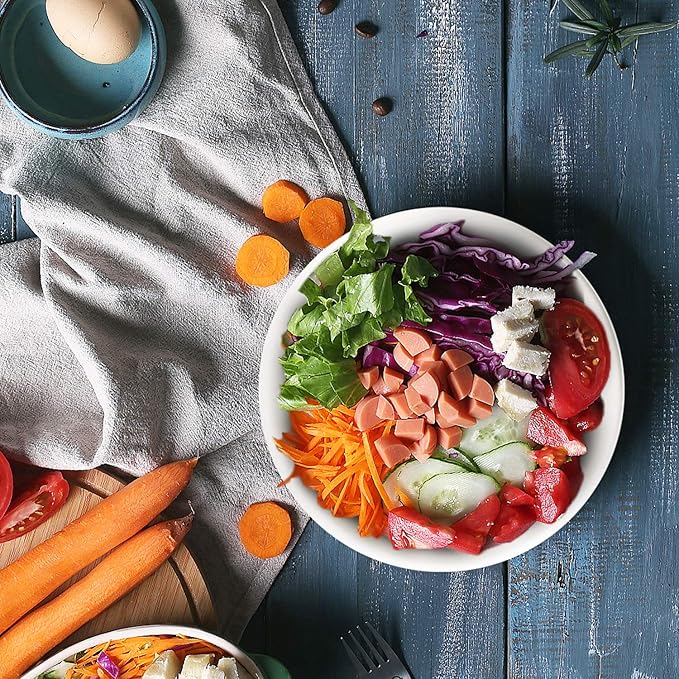 Nervure 120 Pack Biodegradable Paper Bowls - 24 oz. Compostable Disposable Bowls Made by 100% Sugar Cane Fibers - Perfect for Cereal, Salads and Soups