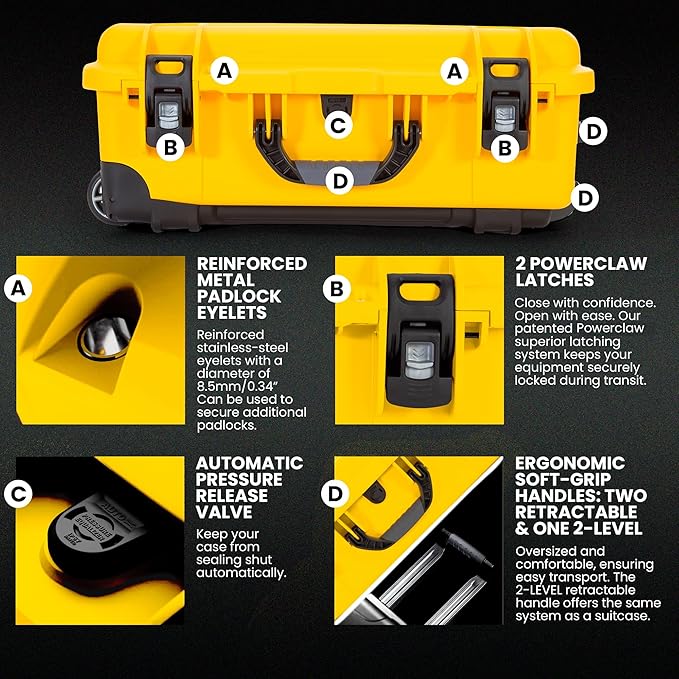 NANUK Wheeled Series 935 Lightweight NK-7 Resin Waterproof Protective Case