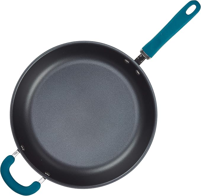 Rachael Ray Create Delicious Deep Hard Anodized Nonstick Frying Pan / Fry Pan / Hard Anodized Skillet - 12.5 Inch, Gray