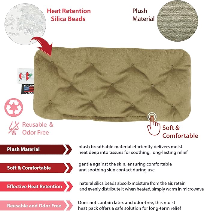 Core Products MicroBeads Moist Heat Therapy Microwave Pack - Small Heating Pad 5" X 12"