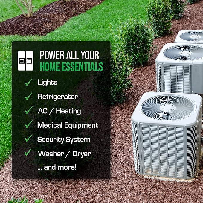 DuroMax XP13000HX 13,000-Watt Dual Fuel Portable Generator - Gas & Propane, Electric Start, Whole Home Power Backup, Transfer Switch Ready, RV & Emergency Ready