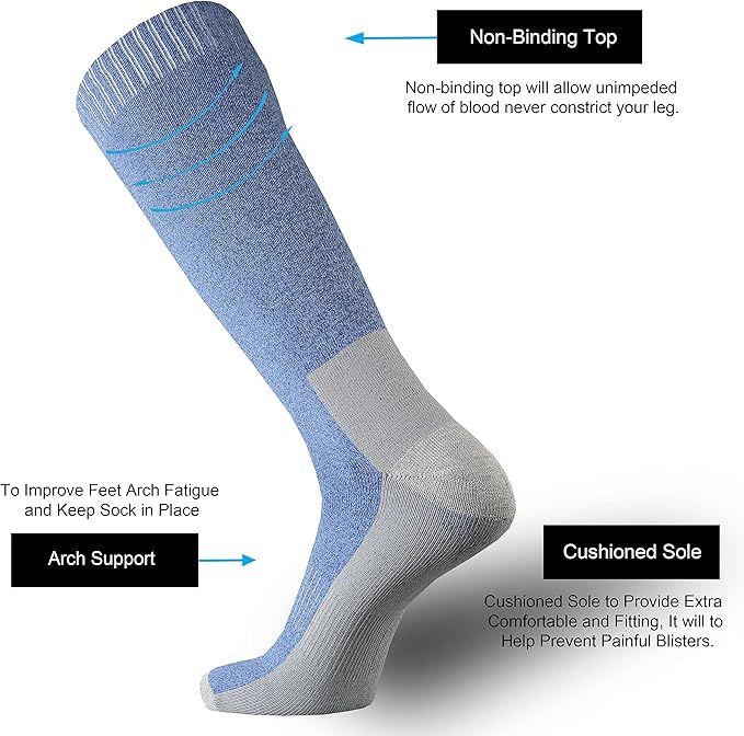 ONKE Max Full Cushion Knee High Socks for Men Steel Toe Work Boot Over the Calf OTC Moisture Wicking Thermal Hiking Hunting