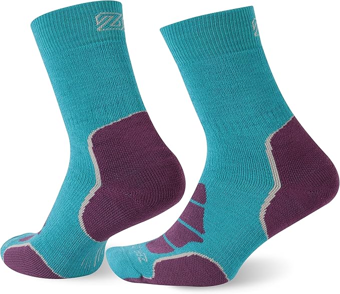 ZEAL WOOD Merino Wool Crew Hiking Socks for Women And Men with Full Cushion Moisture Wicking Walking Work Boot Socks