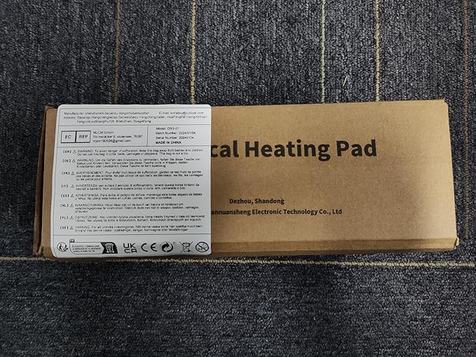 Heating Pad, Electric Heating Pad 24"X12" for Back Neck Shoulder Belly Heating Technology, Ultra-Soft Moist & Dry Therapy Heat Pad with 10 Temperature Settings 3 Timer, Automatic Switch-Off, Grey