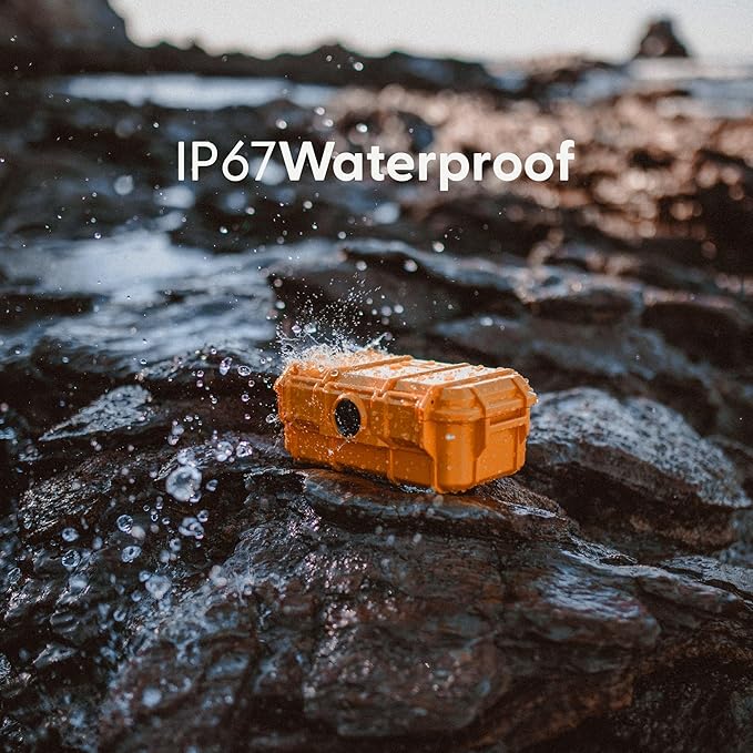 Evergreen ToughBox Tech Organizer – For Camera, Cables, Hard Drives, Compatible with GoPro etc. (Large, PROFoam, Orange)