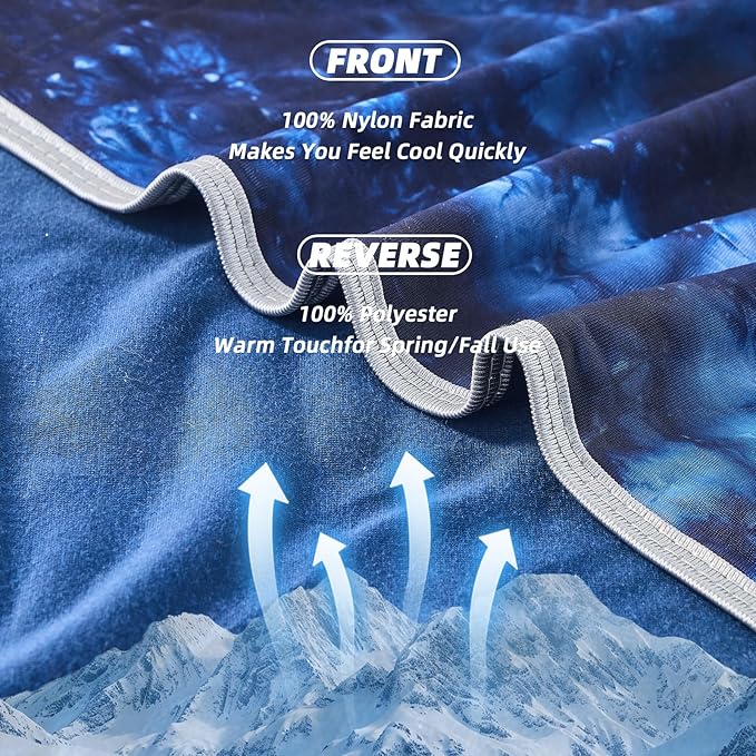 inhand Cooling Blanket Queen Size (90"x90"), Cooling Blankets for Hot Sleepers, Absorbs Heat to Keep Adults Cool for Summer Nights Sweats, Thin Cold Lightweight Blanket for Couch Bed, All Season Use