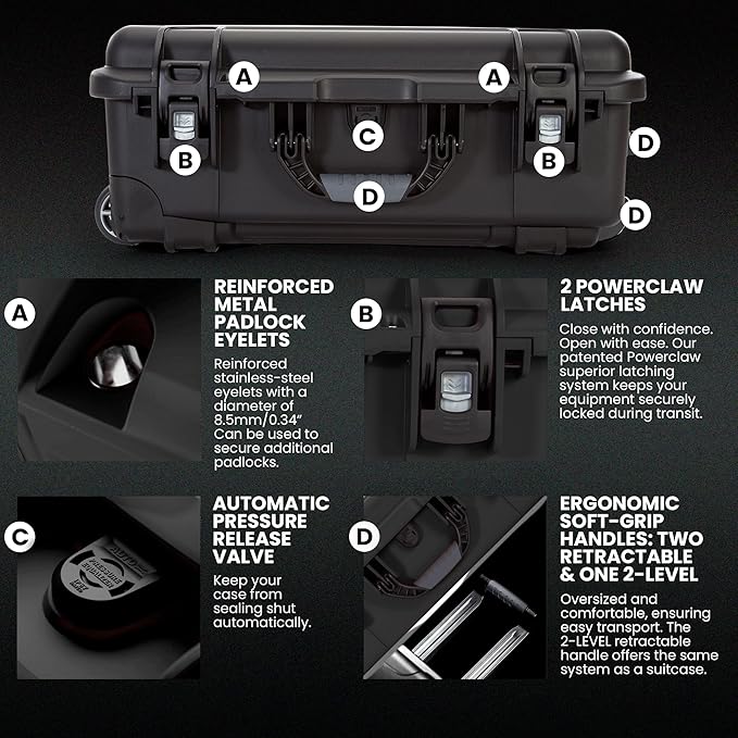 NANUK Wheeled Series 935 Lightweight NK-7 Resin Waterproof Protective Case