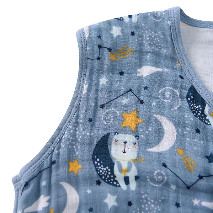 Baby Sleep Sack 2-4 T Boys & Girls Wearable Blanket 100% Organic Cotton 0.5 TOG Toddler Sleeping Sack 2- Way Zipper X-Large Bear