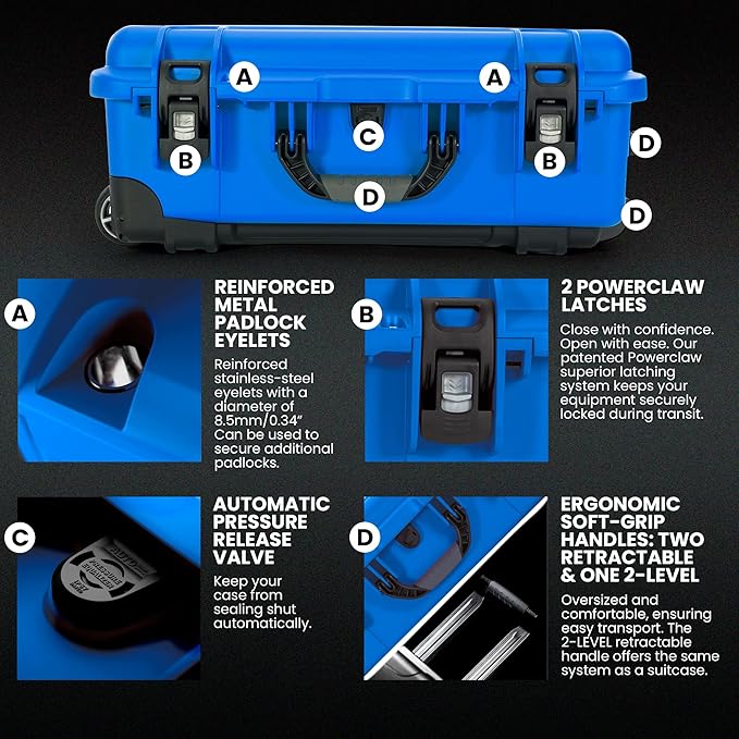 NANUK Wheeled Series 935 Lightweight NK-7 Resin Waterproof Protective Case