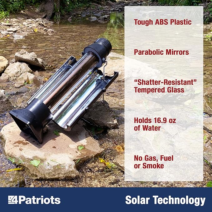 4Patriots Sun Kettle: Portable Solar Water Heater For Hunting & Emergencies - 16.9 oz Capacity