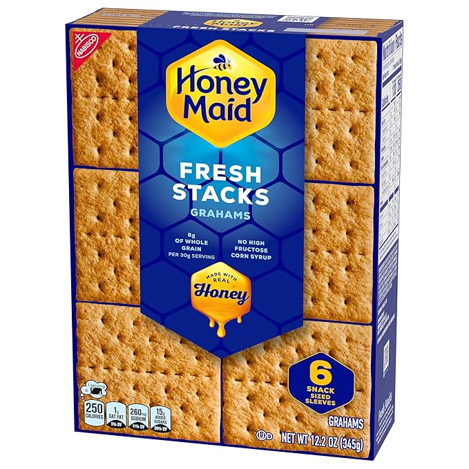Honey Maid Fresh Stacks Graham Crackers, Bulk Travel Snacks, 6 Boxes (36 Multi Snack Packs)