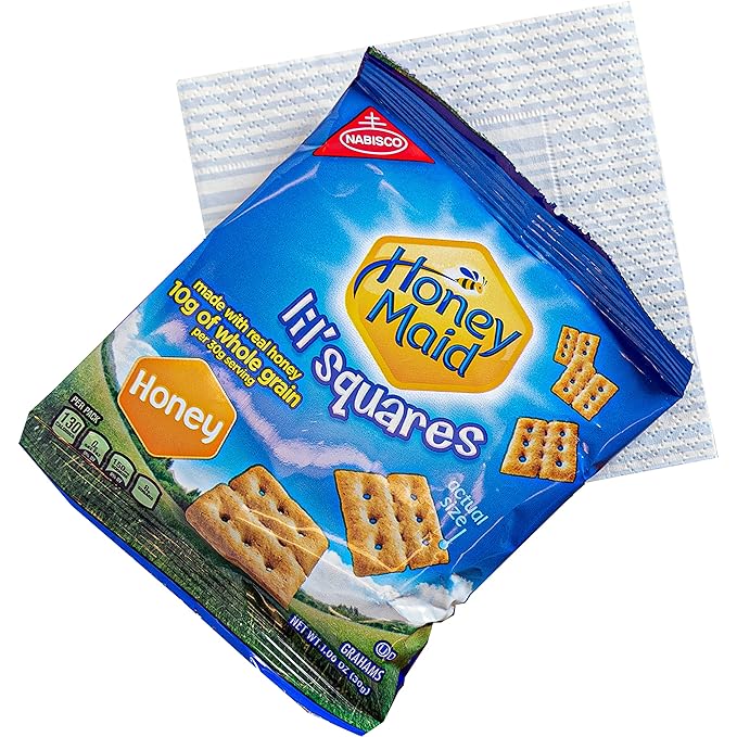 Honey Maid Lil' Squares Honey Graham Crackers, Bulk Lunch Snacks, 72 - 1.06 oz Snack Packs