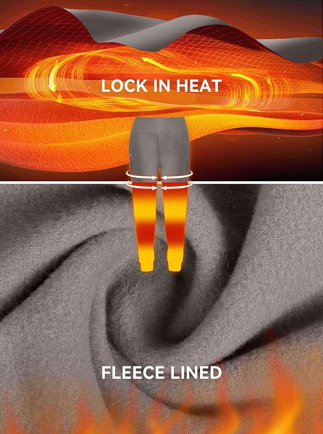 G Gradual Women's Fleece Lined Joggers High Waisted Water Resistant Thermal Hiking Pants Cold Weather Sweatpants with Pockets