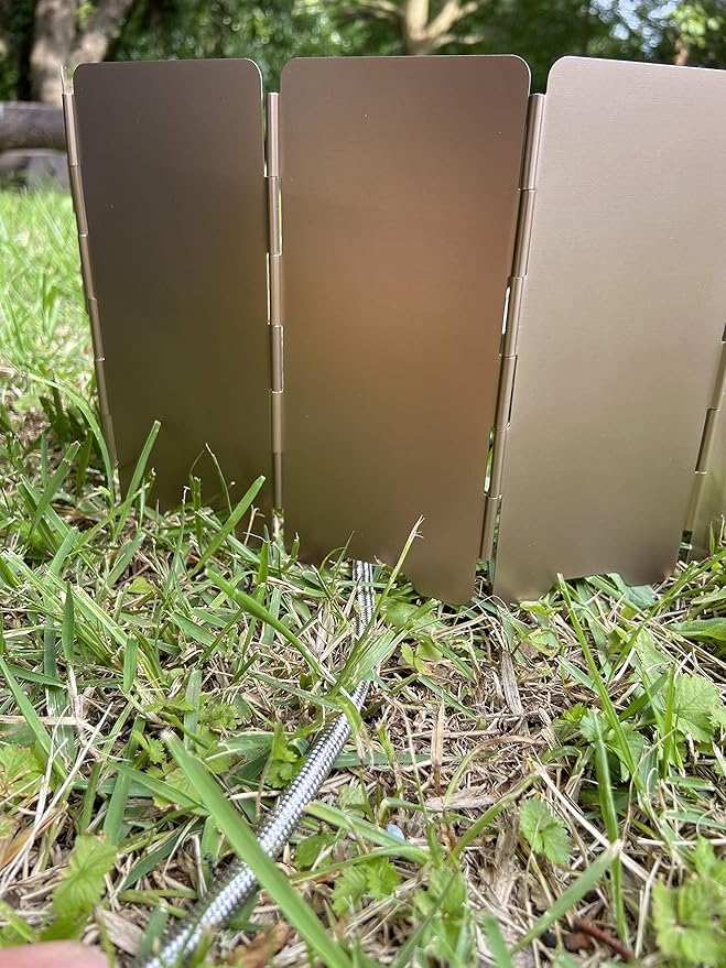 camping moon CAMPINGMOON 10 Plates Foldable Windscreen Folding Camp Stove Windshield with Storage Box