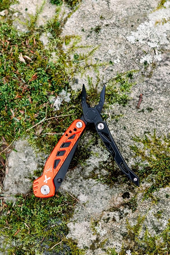 Utility Tool by Bear Grylls, Multitool Pocket Knife For Camping, Hiking, EDC and Survival, with Bottle & Can Opener, Pliers, Screwdriver, Sheath - Black Oxide Finish, Medium