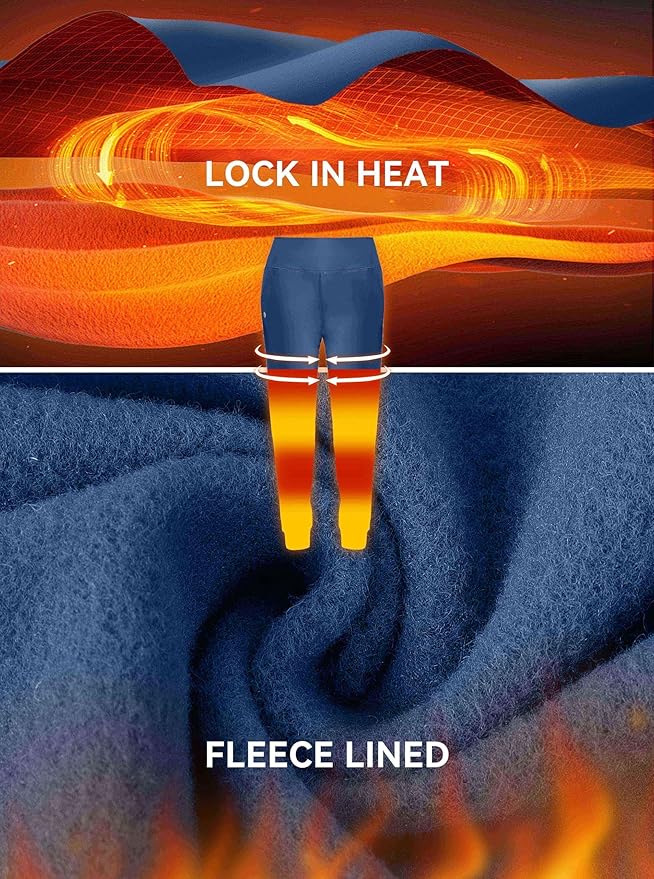 G Gradual Women's Fleece Lined Joggers High Waisted Water Resistant Thermal Hiking Pants Cold Weather Sweatpants with Pockets