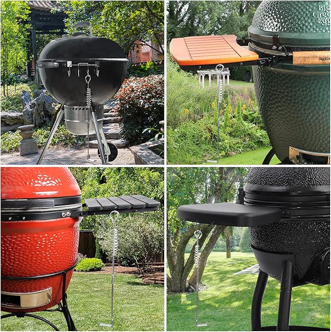 FIRELOOP 20" Stainless Steel Ash Tool Poker for Big Green Egg,Kamado Joe,and Charcoal Grills Durable 304 Stainless Steel,Detachable Handle,Fits Small Large Medium Big Green Egg (20 inches)