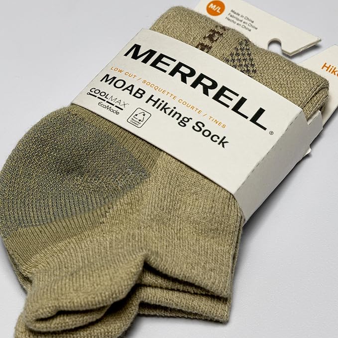 Merrell unisex-adult Men's and Women's Moab Hiking Mid Cushion Socks - Moisture Wicking & Arch Support