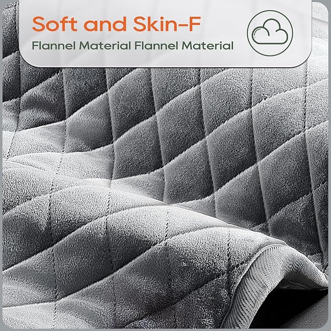 Electric Heating Pad for Pain Relief - 35"x20" King Size, Soft Velvet, Moist & Dry Heat, Adjustable Temperature, Auto Shut-Off, Machine Washable, Ideal for Back, Neck, Shoulder & Menstrual Cramps