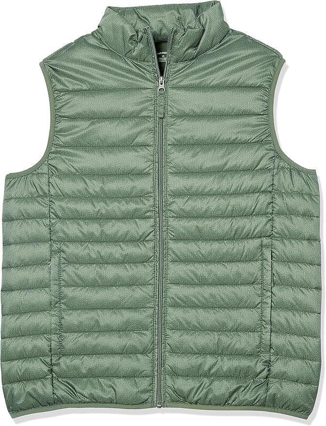 Amazon Essentials Mens Lightweight Water-Resistant Packable Puffer Vest