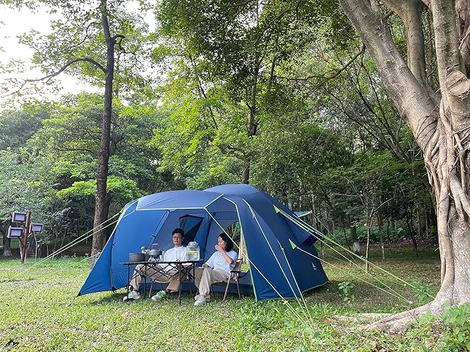 Three Bears Family Camping Tent - 6-Person Spacious Design, 3000mm Waterproof, Suitable for Road Trips/Backyards/Extended Camping Adventures in All Scenarios