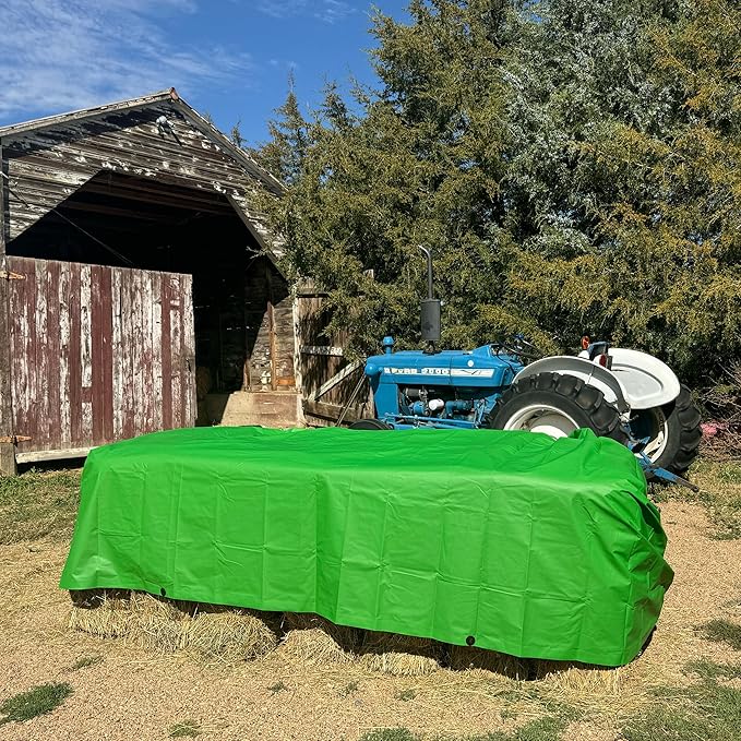 RENEGADE Industrial Tarp 10x10 ft Green – Heavy Duty, Waterproof, UV-Resistant, PFAS-Free – Square Tarpaulin for Campsites, Roofing, Construction & Outdoor Shelter