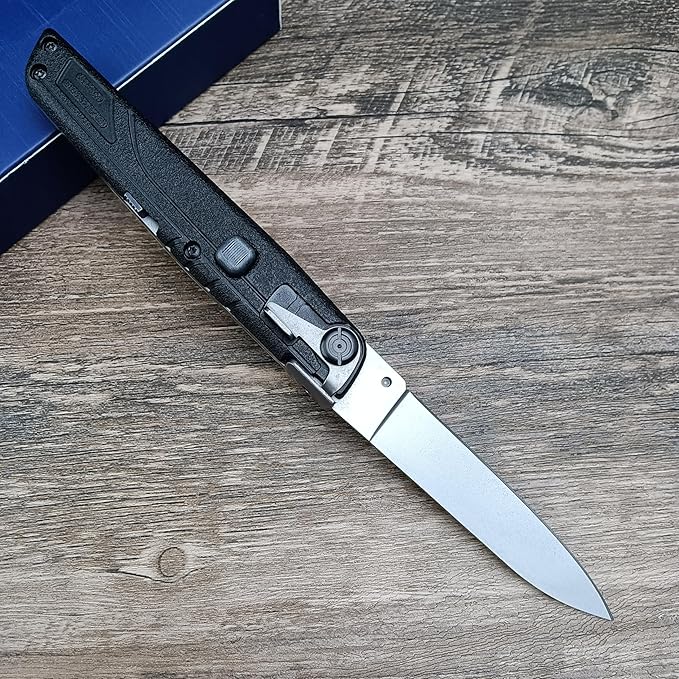 7.7" Assisted Opening Pocket Knife,Small Button Lock EDC Folding Knife for Men Women, Sharp Outdoor Camping Survival Utility Knives Gift