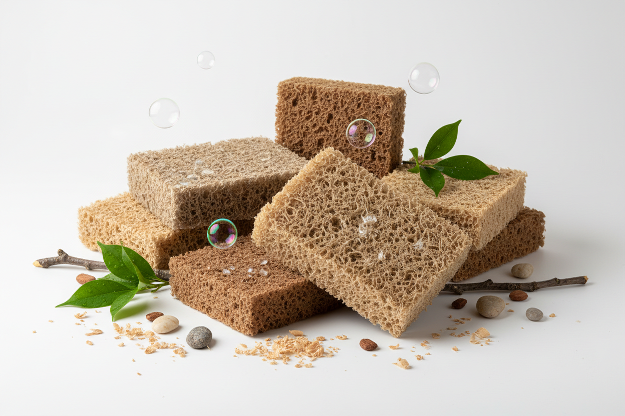 compostable kitchen sponges eco friendly cleaning