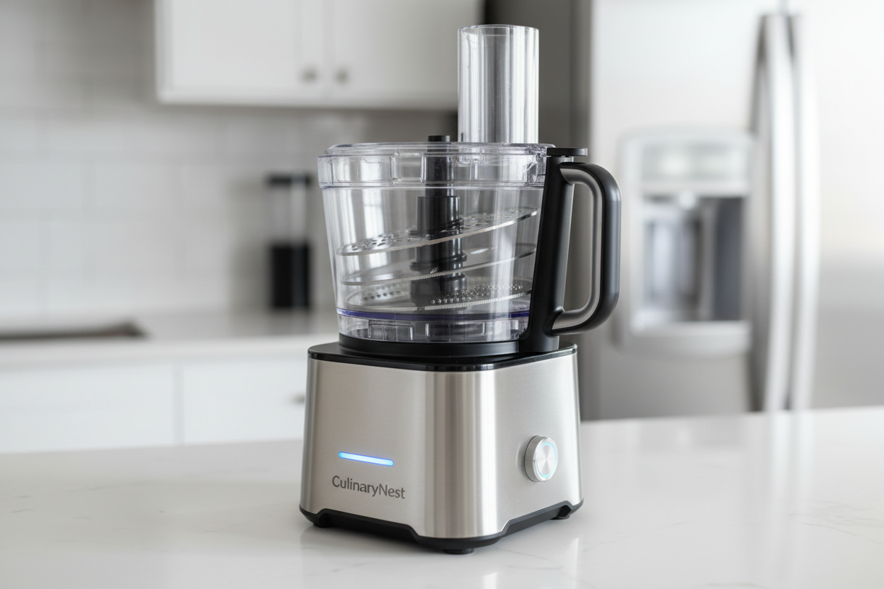 CulinaryNest food processor with multiple blades compact kitchen tool
