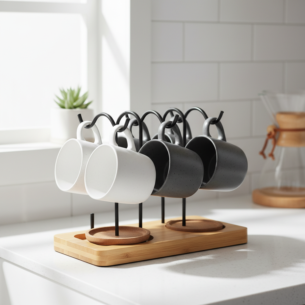 CulinaryNest mug holder – kitchen mug organizer for coffee and tea cups