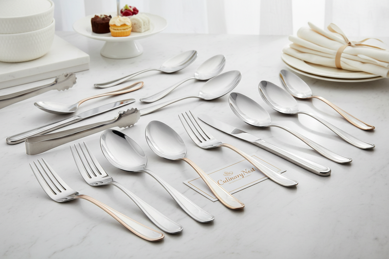 CulinaryNest party utensils set – stylish cutlery and serving tools for events