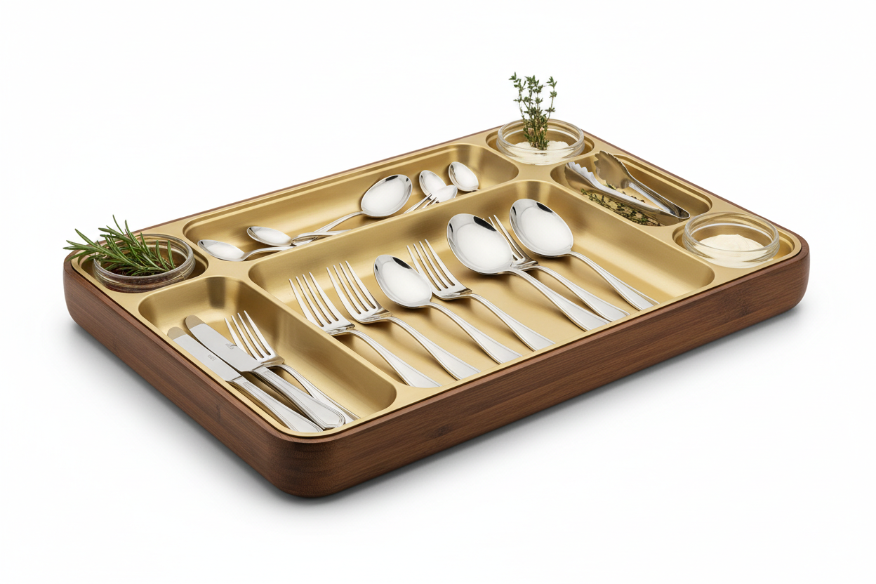 CulinaryNest Party Utensils Tray – Stylish Essentials